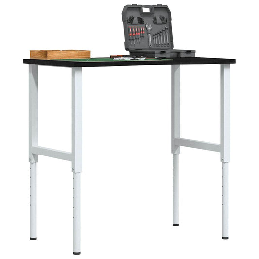 vidaXL πάγκος εργασίας σκούρο καφέ 100x60x(71,5-98) cm μασίφ ξύλο δρυς