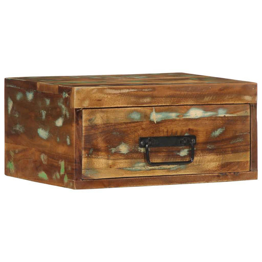 vidaXL επίτοιχο ντουλάπι κομοδίνου στερεό ξύλο αναγεννημένο