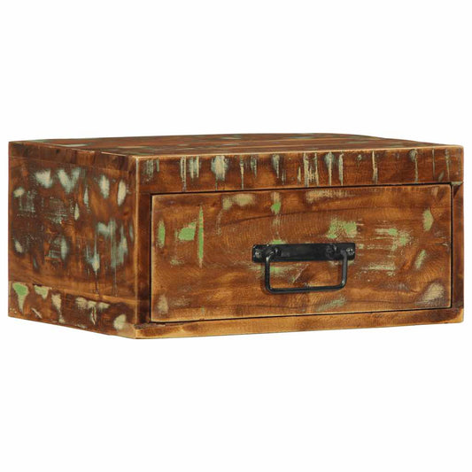 vidaXL επίτοιχο ντουλάπι κομοδίνου στερεό ξύλο αναγεννημένο