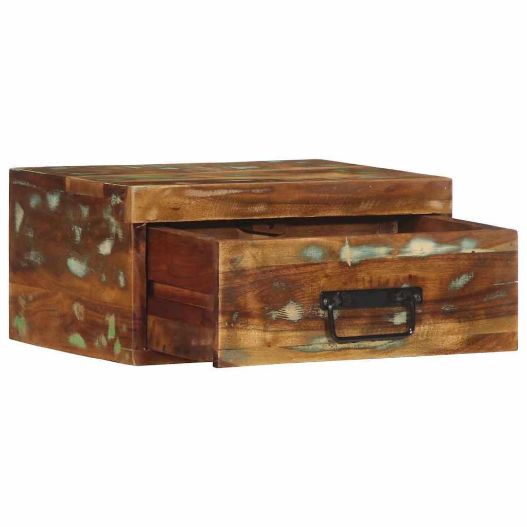 vidaXL επίτοιχο ντουλάπι κομοδίνου στερεό ξύλο αναγεννημένο