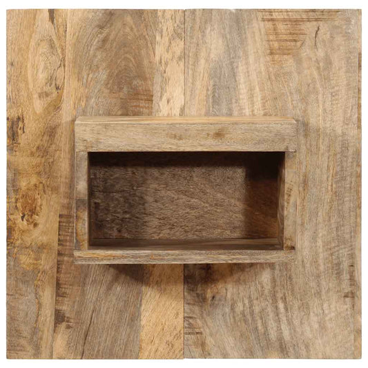 vidaXL Κομοδίνο 50x27x50 cm Στερεό ακατέργαστο ξύλο Μάνγκο