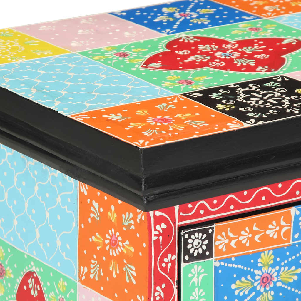 vidaXL Κομοδίνο Πολύχρωμο 40 x 35 x 45 εκ. Μασίφ ξύλο μάνγκο