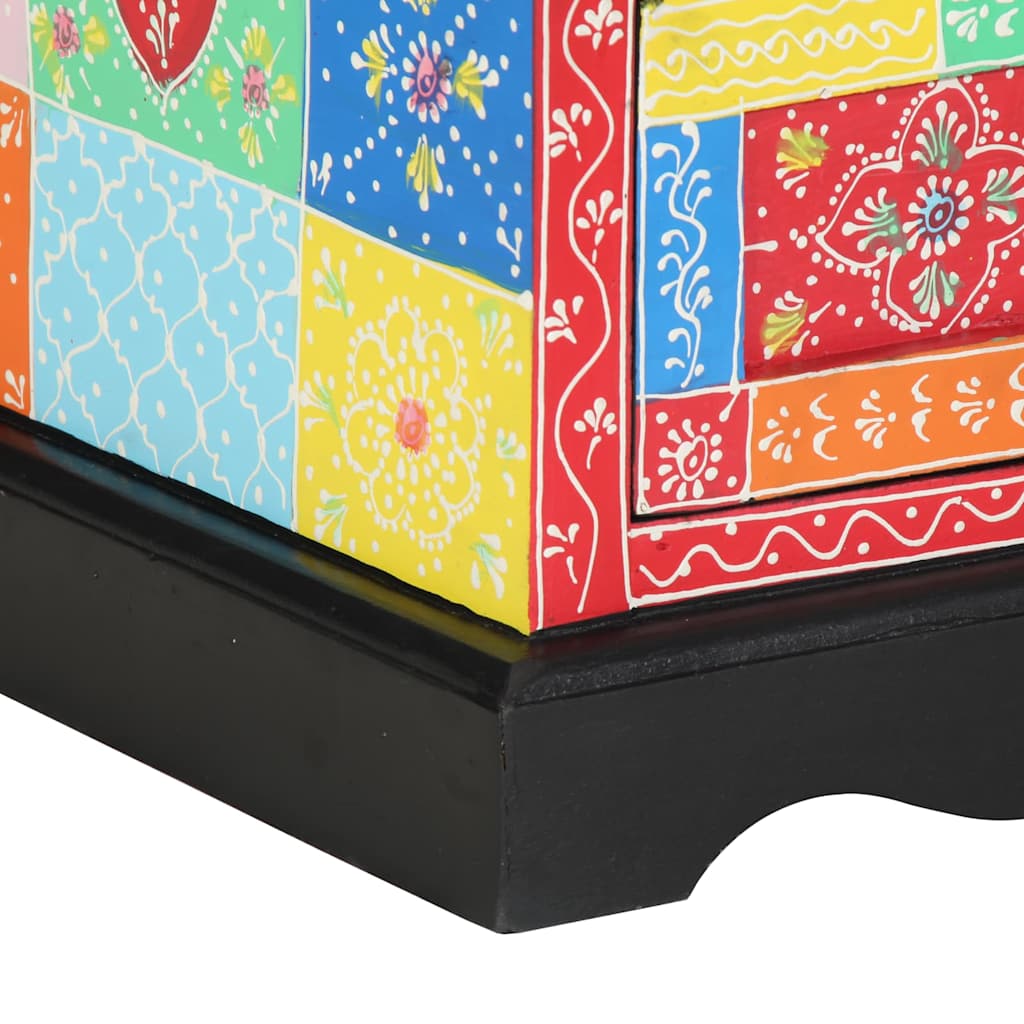 vidaXL Κομοδίνο Πολύχρωμο 40 x 35 x 45 εκ. Μασίφ ξύλο μάνγκο