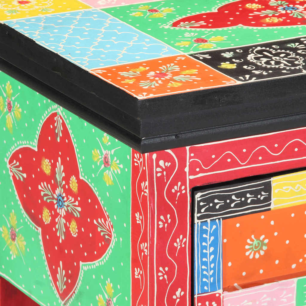 vidaXL Τραπέζι κονσόλας με συρτάρι Πολύχρωμο 80 x 35 x 76 εκ