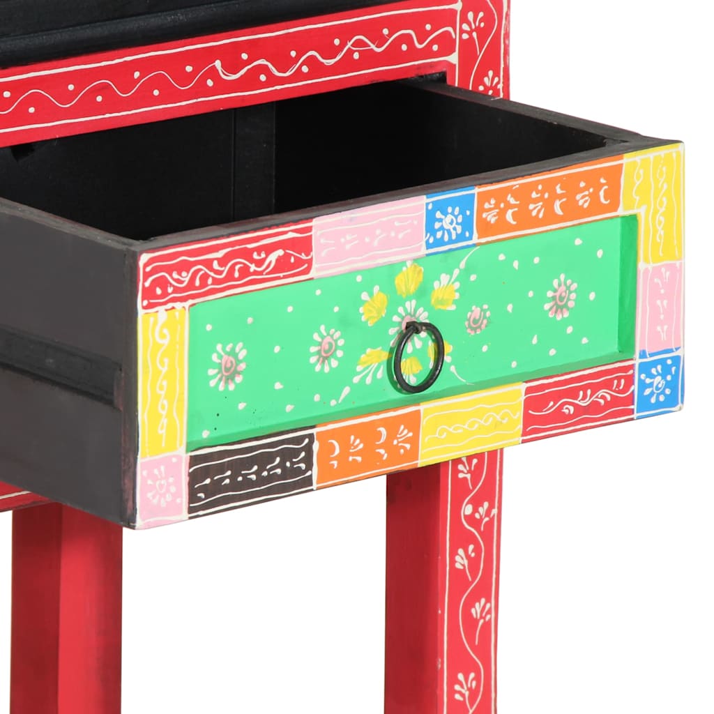 vidaXL Τραπέζι κονσόλας με συρτάρι Πολύχρωμο 80 x 35 x 76 εκ