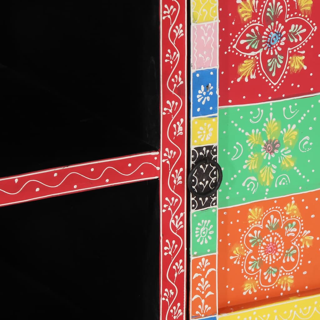 vidaXL Ντουλάπι TV Πολύχρωμο 100 x 35 x 50 εκ Μασίφ ξύλο μάνγκο