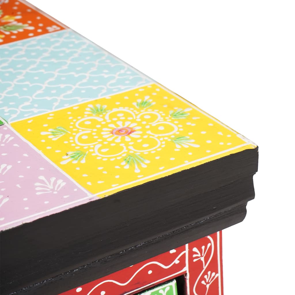 vidaXL Ντουλάπι TV Πολύχρωμο 100 x 30 x 24 εκ Μασίφ ξύλο μάνγκο