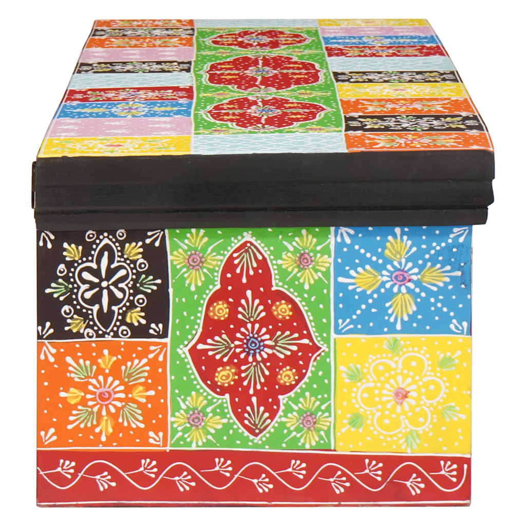 vidaXL Ντουλάπι TV Πολύχρωμο 100 x 30 x 24 εκ Μασίφ ξύλο μάνγκο