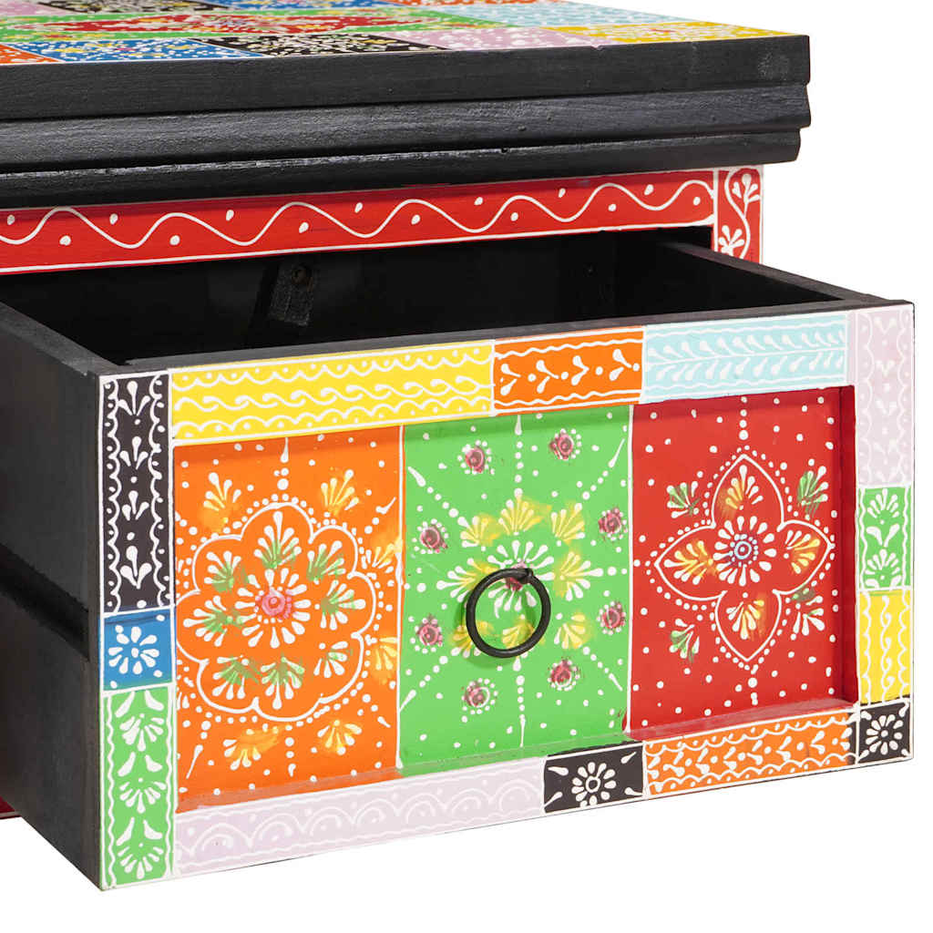 vidaXL Κομοδίνο 2 pcs Πολύχρωμο 40 x 30 x 28 εκ Μασίφ ξύλο μάνγκο