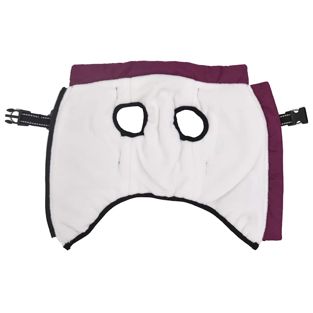 vidaXL παλτό σκύλου με ιμάντα αδιάβροχο αντανακλαστικό μοβ L40