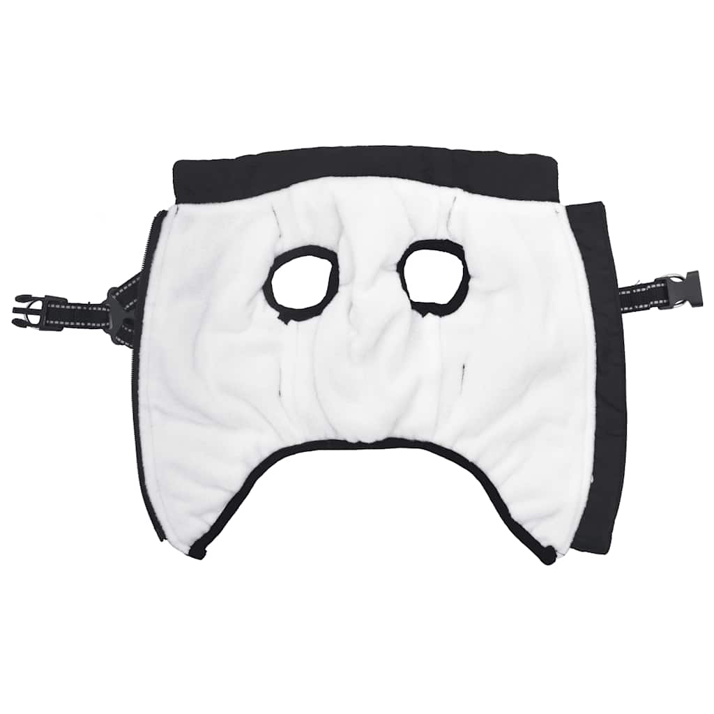 vidaXL παλτό σκύλου με ιμάντα αδιάβροχο αντανακλαστικό μαύρο L24