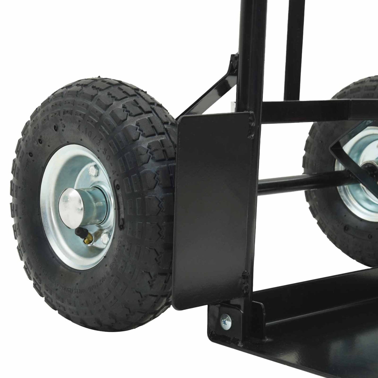 vidaXL Χειροκίνητο Καρότσι Μαύρο και Κόκκινο 57 x 46 x 113 εκ. Ατσάλι