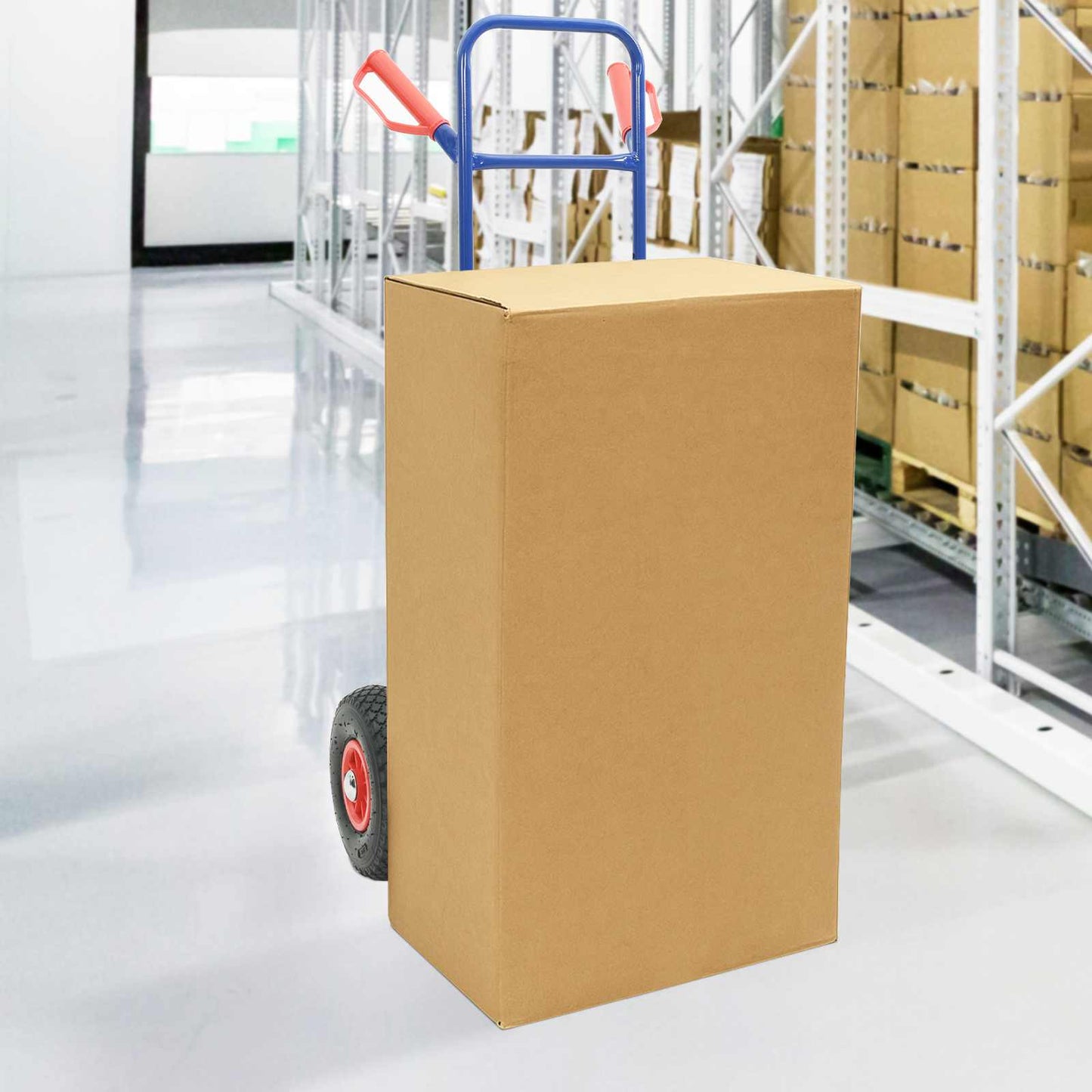 vidaXL Χειροκίνητο Καρότσι Μπλε και Κόκκινο 49,5 x 53 x 114 εκ. Ατσάλι