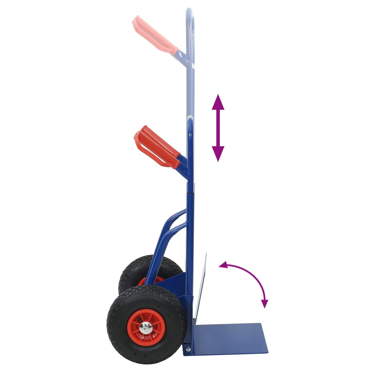 vidaXL Χειροκίνητο Καρότσι Μπλε και Κόκκινο 49,5 x 53 x 114 εκ. Ατσάλι