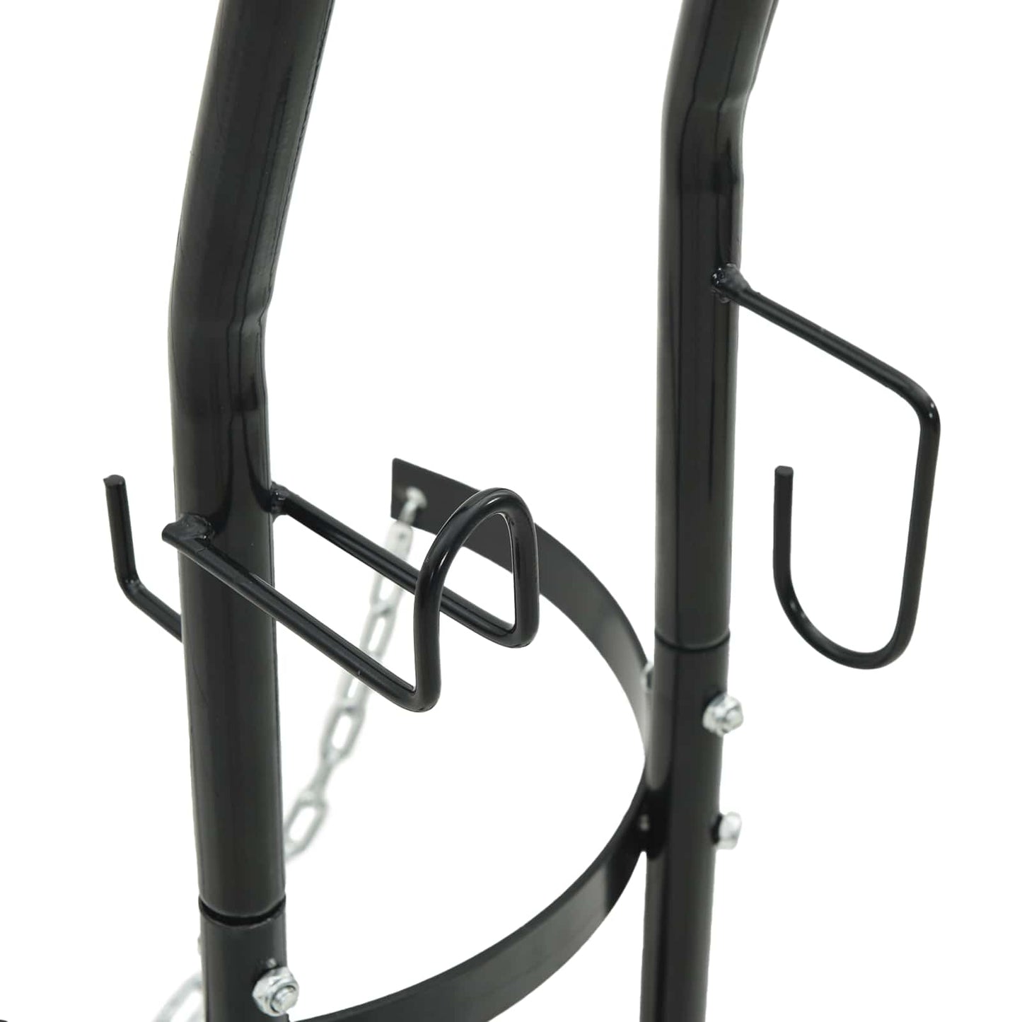 vidaXL Χειροκίνητο Καρότσι Μαύρο και Κόκκινο 49 x 49 x 101 εκ Ατσάλι