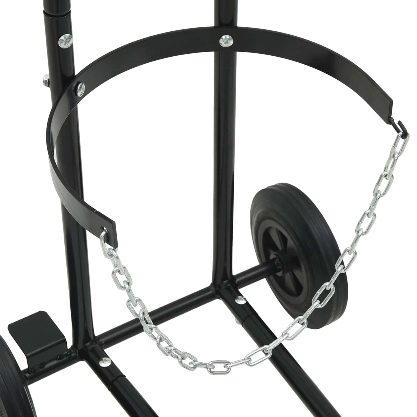 vidaXL Χειροκίνητο Καρότσι Μαύρο και Κόκκινο 49 x 49 x 101 εκ Ατσάλι