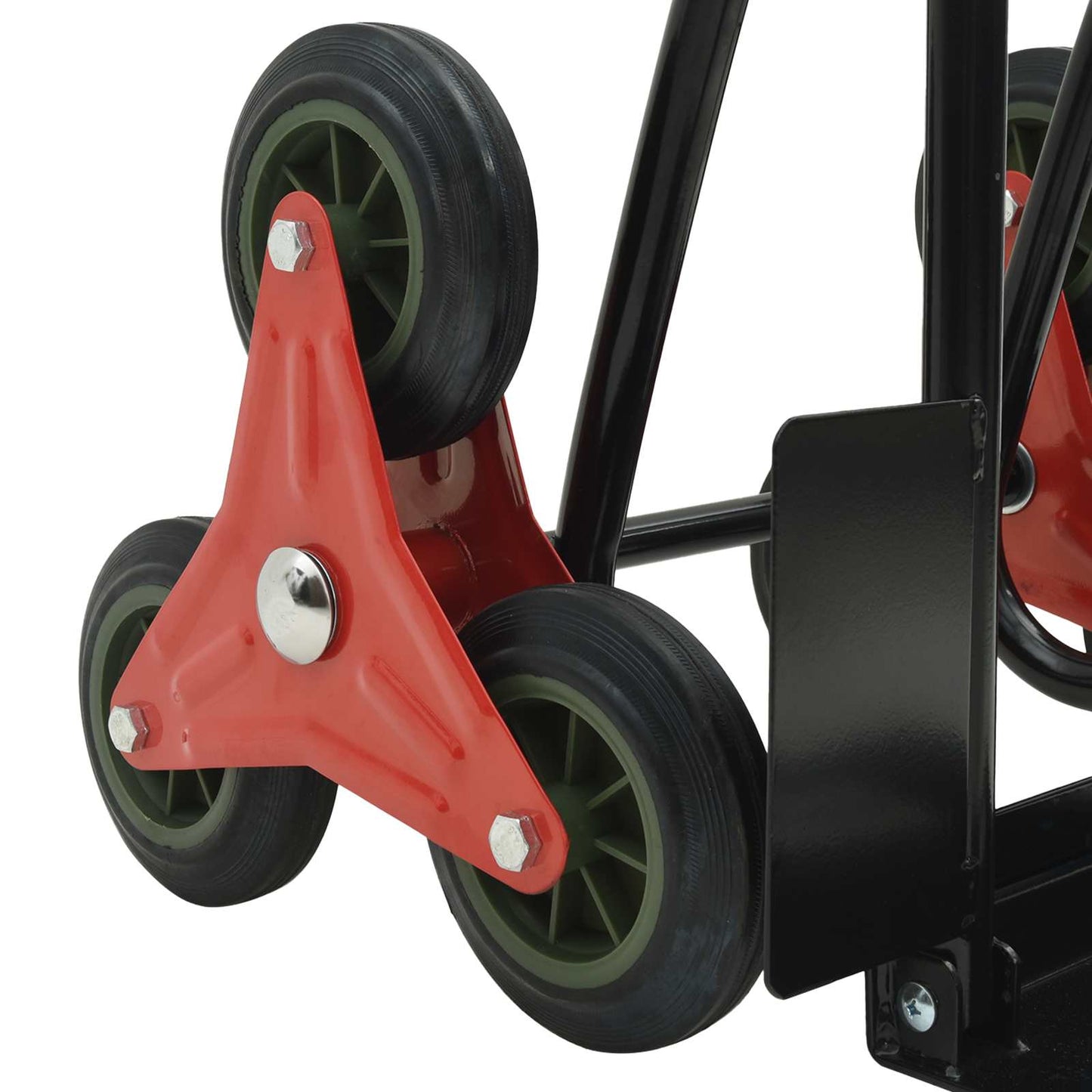 vidaXL Χειροκίνητο Καρότσι Μαύρο και Κόκκινο 64,5 x 49,5 x 114 εκ.