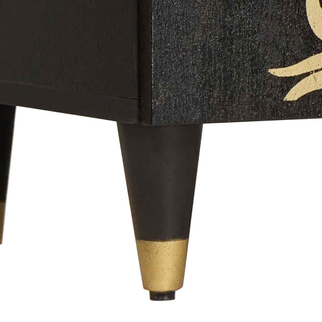 vidaXL Σετ Ντουλαπιών Μπάνιου με συρτάρι 3 pcs Μαύρο 180 x 33 x 75 εκ.