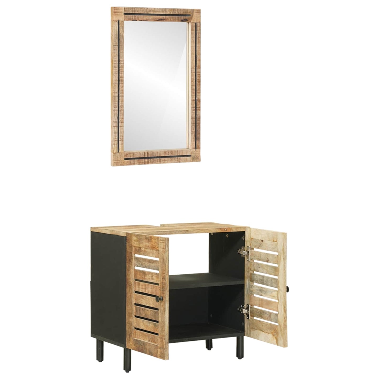 vidaXL Σετ Ντουλαπιών Μπάνιου 2 τμχ. Φυσικό 62 x 33 x 58 εκ.