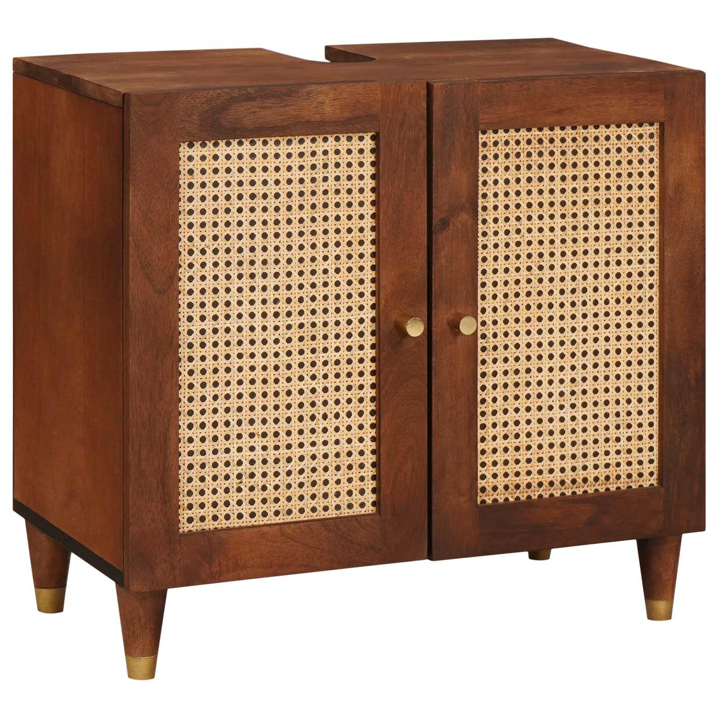 vidaXL Ντουλάπι Μπάνιου 2 τμχ. Μαύρο και Χρυσό 62 x 33 x 58 εκ.