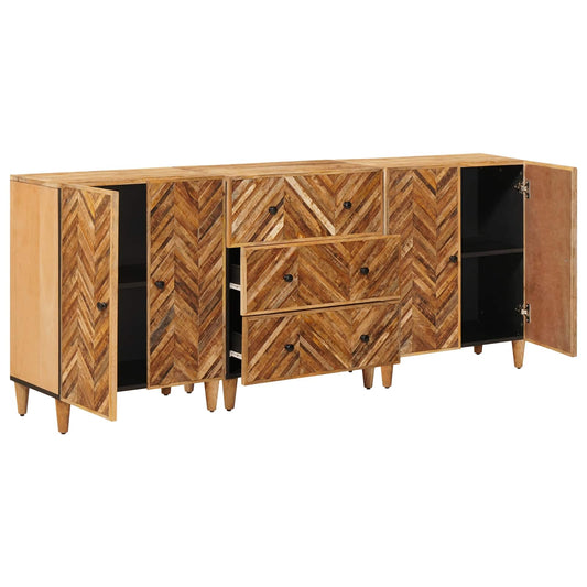 vidaXL Ντουλάπες Αποθήκευσης 3 pcs Καφέ 60 x 33,5 x 75 εκ.