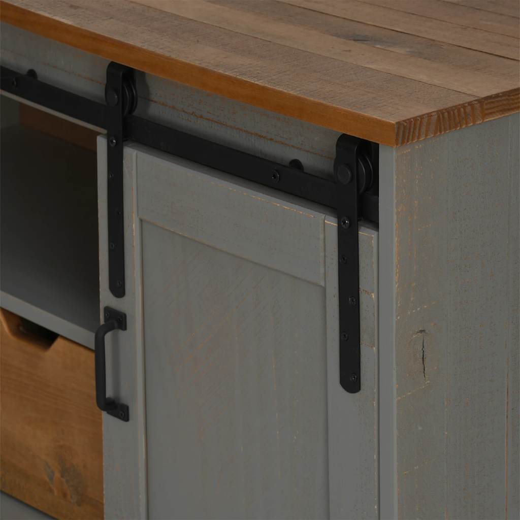 vidaXL Ντουλάπι τηλεόρασης HALDEN με συρόμενη πόρτα γκρι 110x40x60 cm