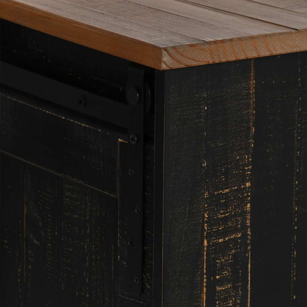 vidaXL ντουλάπι τηλεόρασης HALDEN 2 συρόμενες πόρτες Μαύρο 150x40x60cm