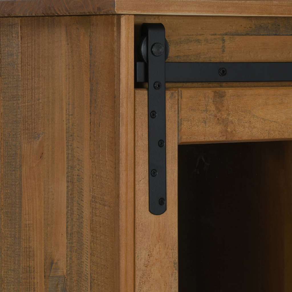 vidaXL Sideboard HALDEN με συρόμενη πόρτα 80x40x80 cm μασίφ ξύλο