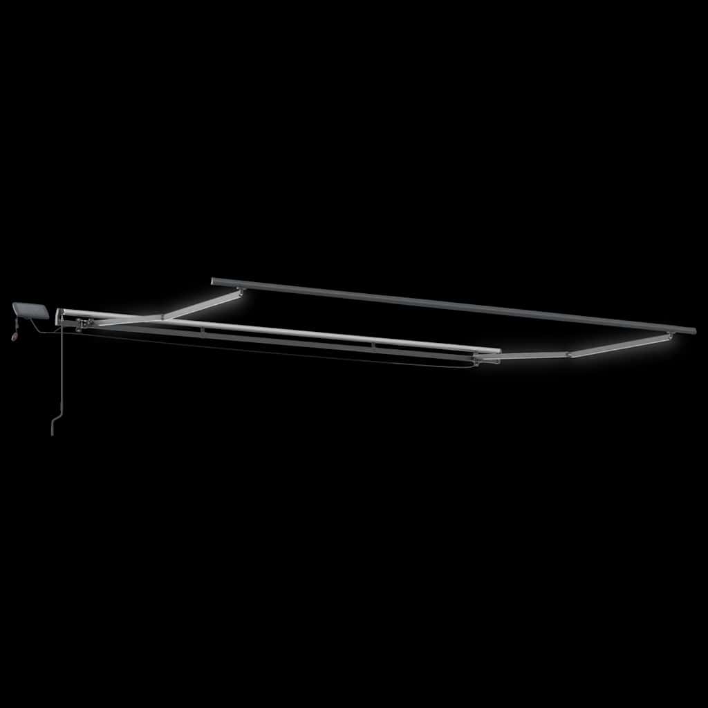 vidaXL Τέντα Πτυσσόμενη Χειροκίνητη με LED Μπορντό 400x300 εκ.
