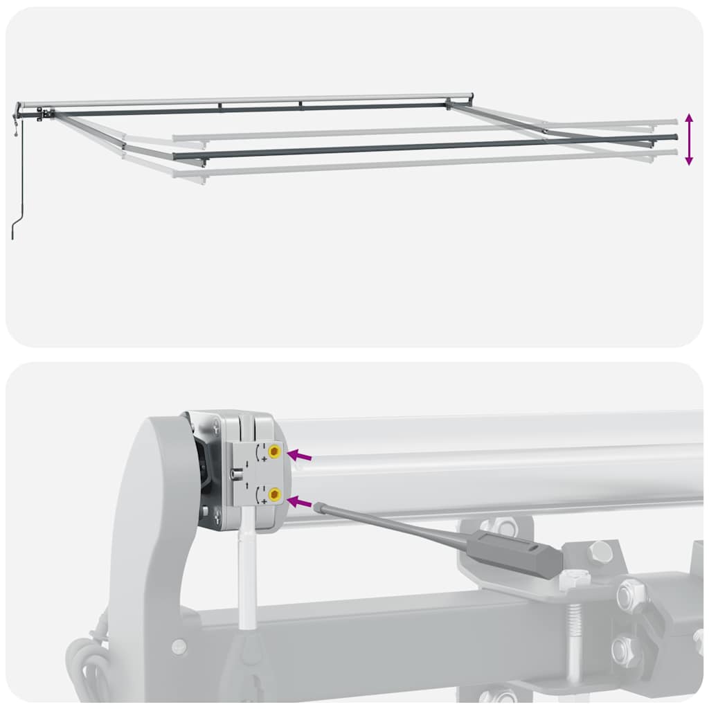 vidaXL Τέντα Πτυσσόμενη Αυτόματη Μπορντό 400x300 εκ.