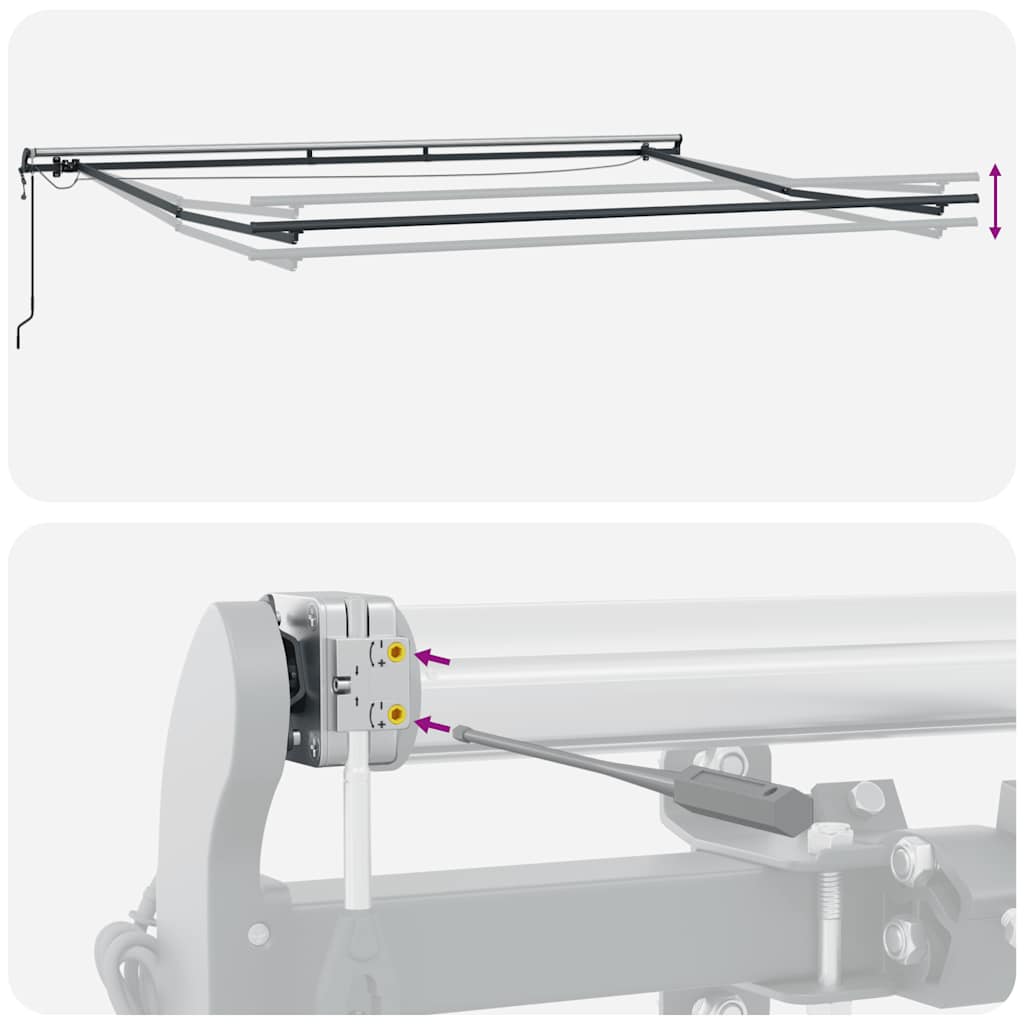 vidaXL Τέντα Πτυσσόμενη Αυτόματη με LED Καφέ 300x250 εκ.