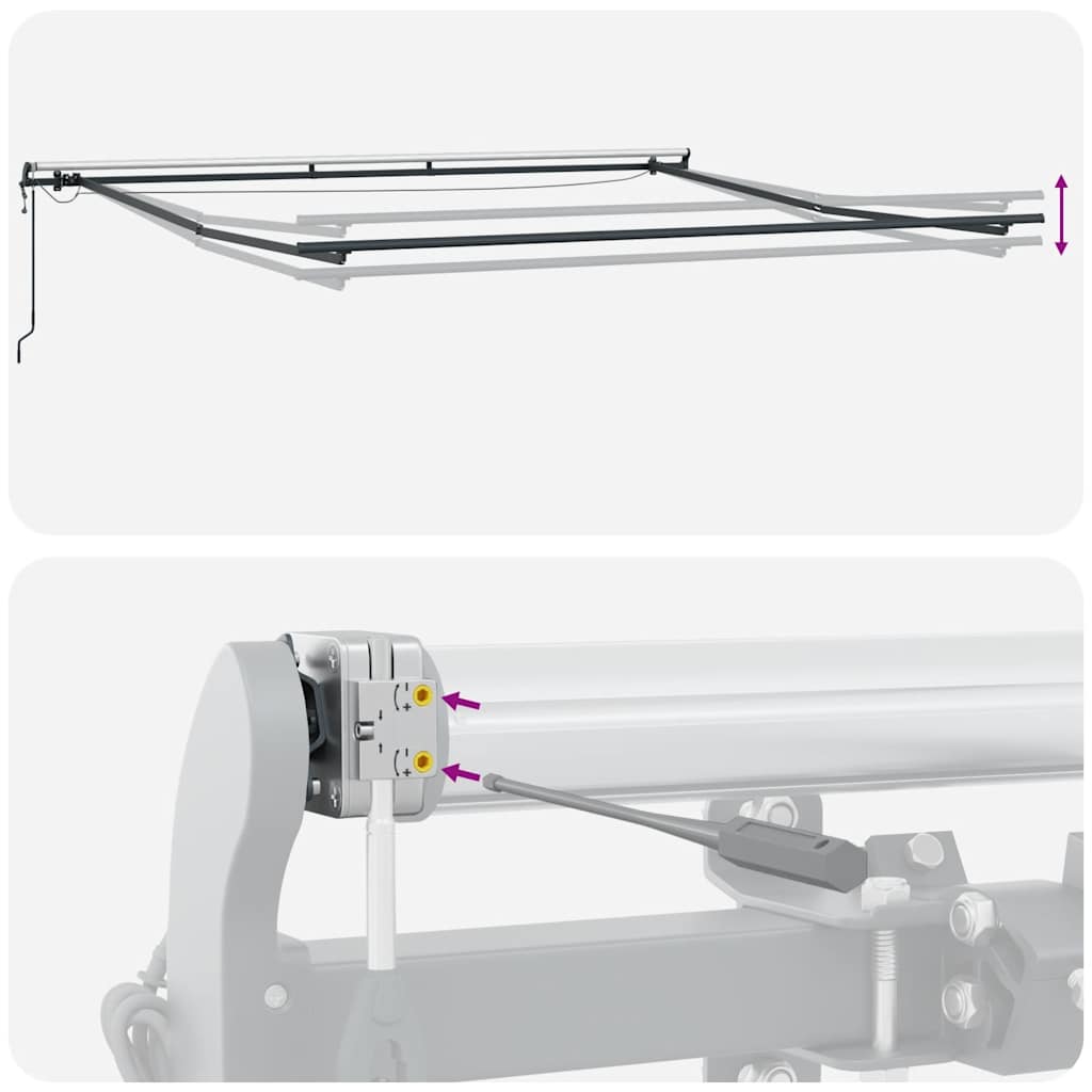 vidaXL Τέντα Πτυσσόμενη Αυτόματη με LED Καφέ 450x300 εκ.