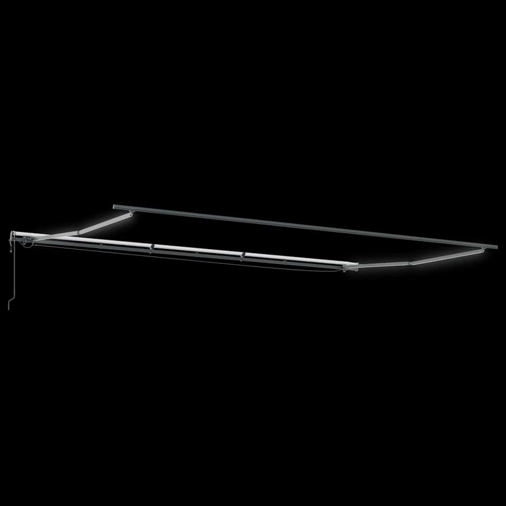 vidaXL Τέντα Πτυσσόμενη Αυτόματη με LED Καφέ 600x300 εκ.