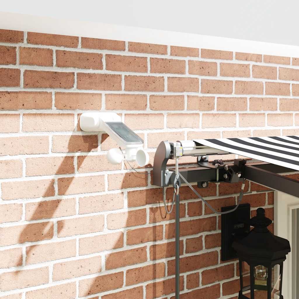 vidaXL Τέντα Πτυσσόμενη Αυτόματη με LED Ανθρακί / Λευκή 400x300 εκ.