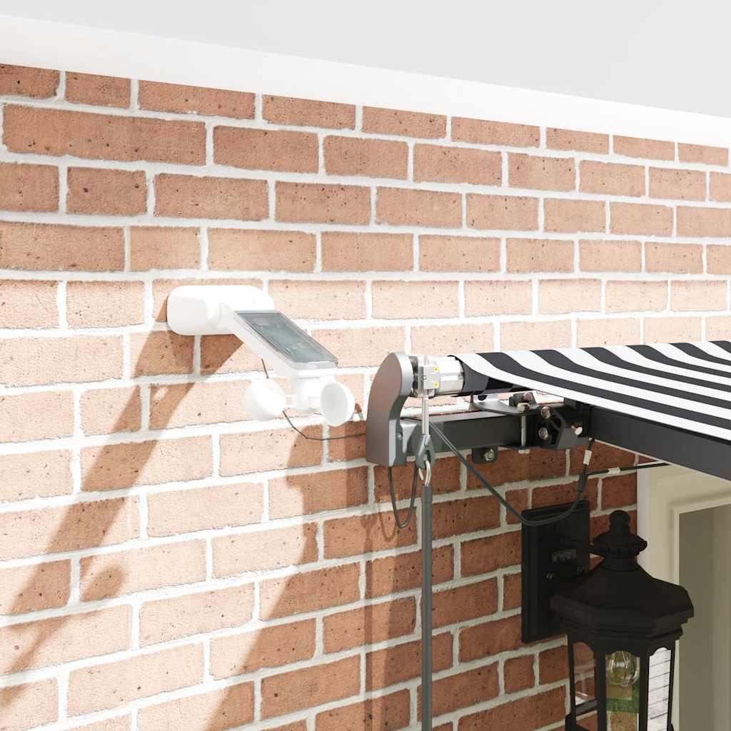 vidaXL Τέντα Πτυσσόμενη Αυτόματη με LED Ανθρακί / Λευκή 600x300 εκ.