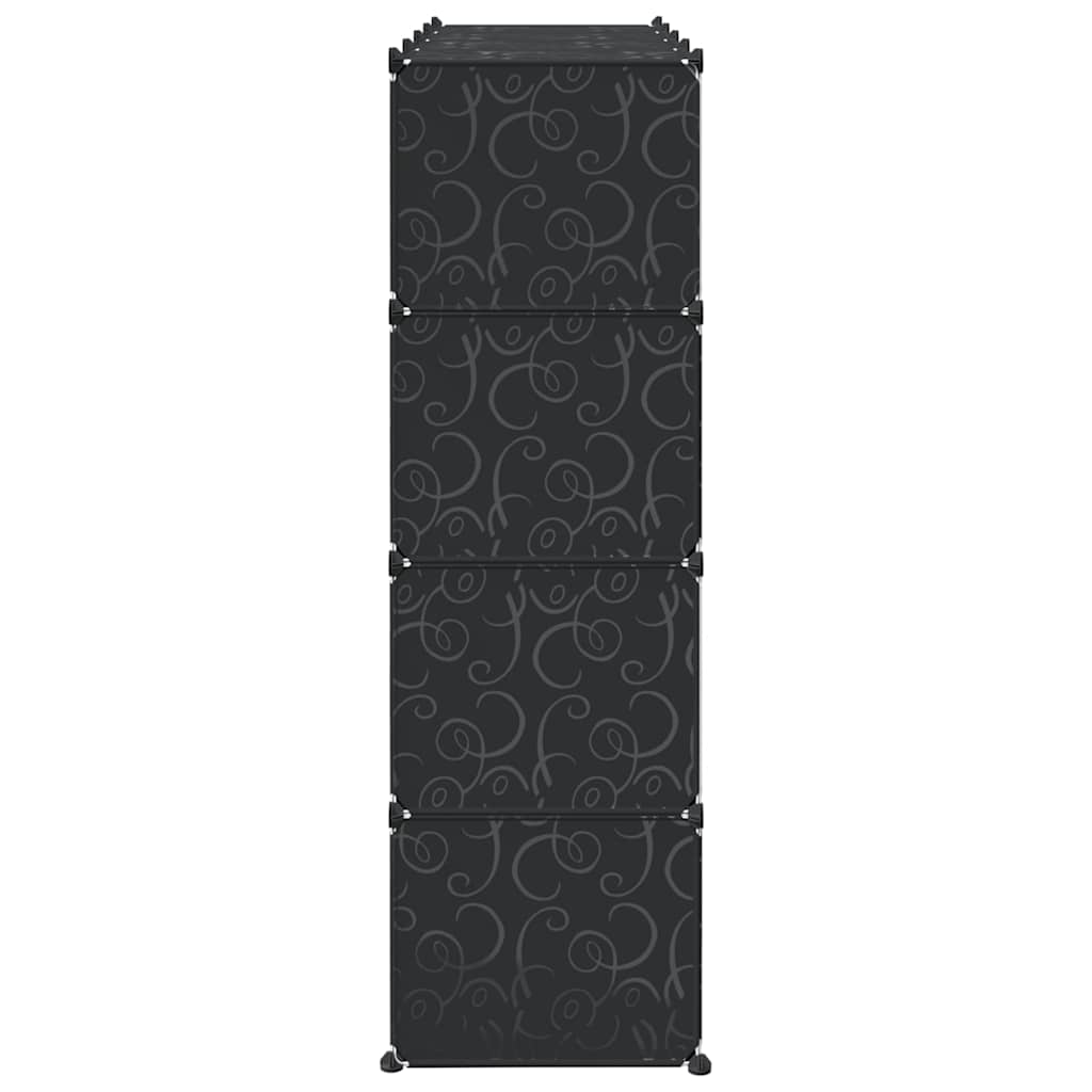 vidaXL Οργανωτής κύβων αποθήκευσης με 16 κύβους ράβδους ανάρτησης PP