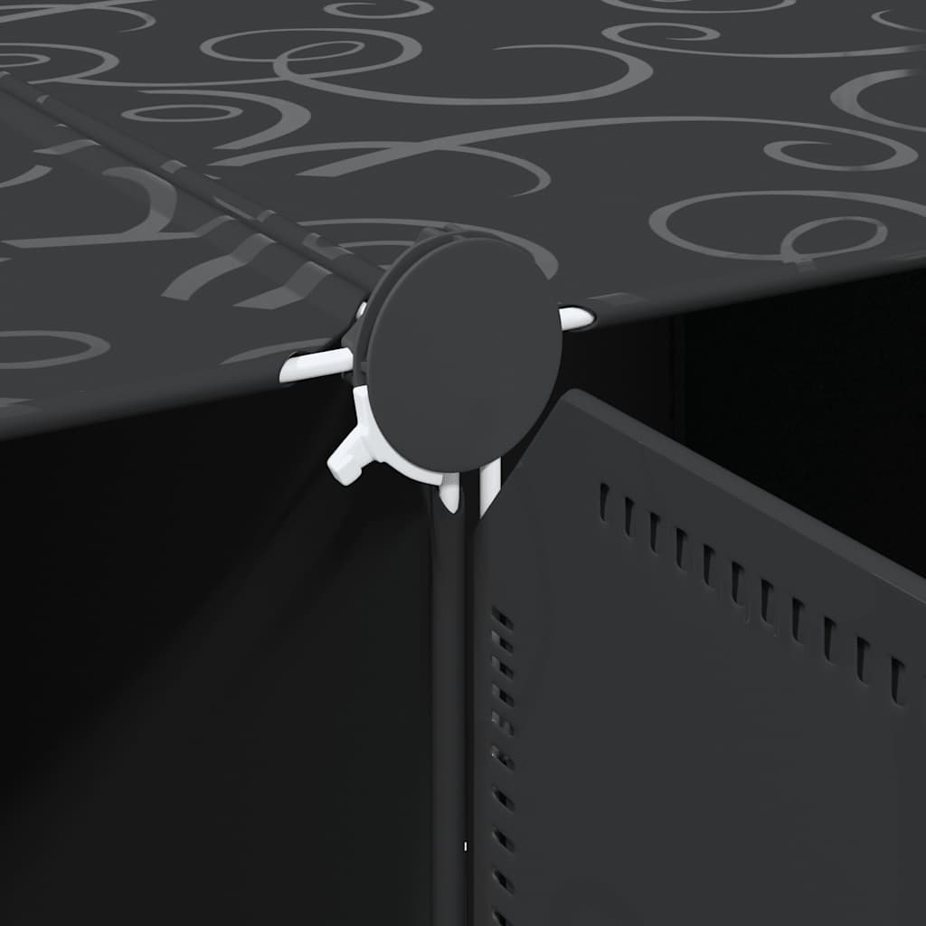 vidaXL Οργανωτής κύβων αποθήκευσης με 16 κύβους ράβδους ανάρτησης PP