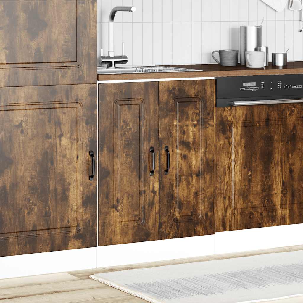 vidaXL Ντουλάπι βάσης νεροχύτη Kalmar Καπνιστή δρυς 60x46x81,5 εκ.