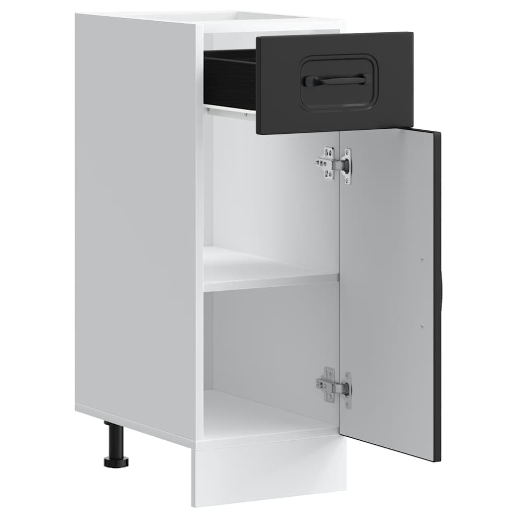 vidaXL ντουλάπι βάσης κουζίνας Kalmar Μαύρο από Επεξεργασμένο Ξύλο