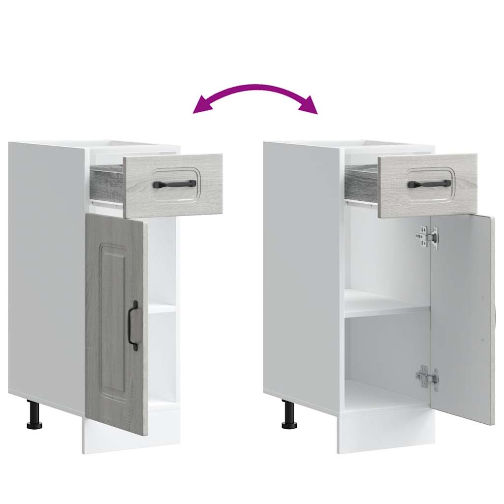 vidaXL ντουλάπι βάσης κουζίνας Kalmar Γκρι sonoma Επεξεργασμένο Ξύλο