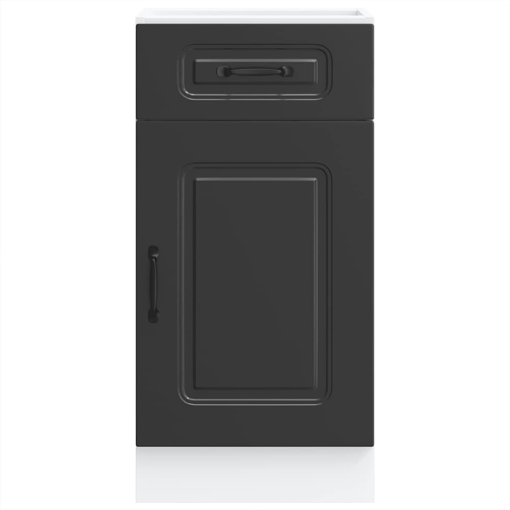 vidaXL ντουλάπι βάσης κουζίνας Kalmar Μαύρο από Επεξεργασμένο Ξύλο