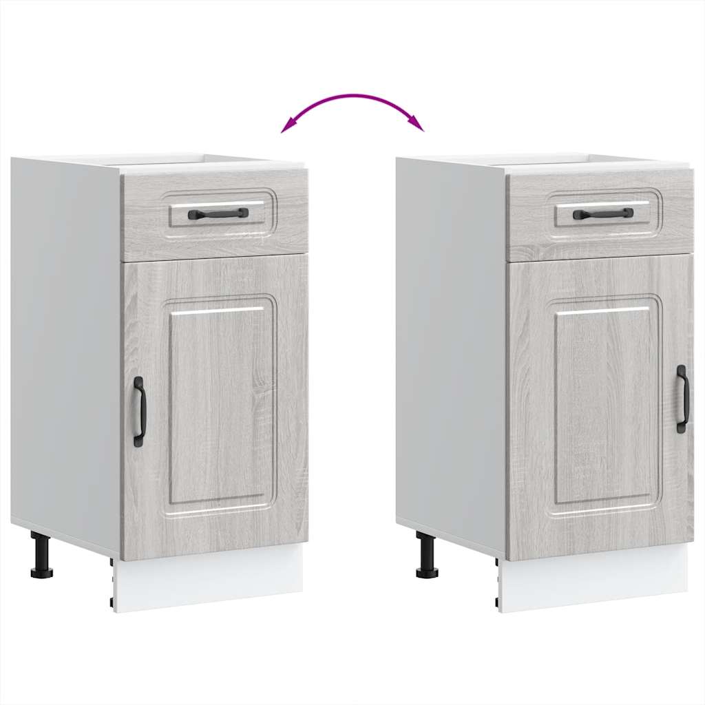 vidaXL ντουλάπι βάσης κουζίνας Kalmar Γκρι sonoma Επεξεργασμένο Ξύλο