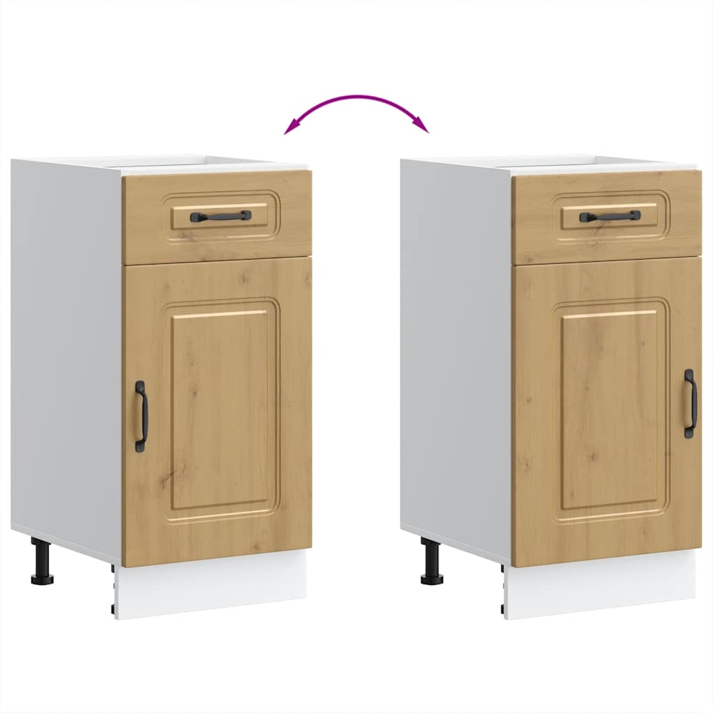 vidaXL ντουλάπι βάσης κουζίνας Kalmar Τεχνίτης Δρυς από Τεχν. Ξύλο