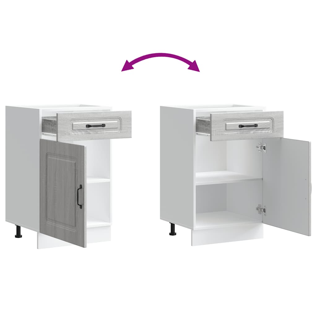 vidaXL ντουλάπι βάσης κουζίνας Kalmar Γκρι sonoma Επεξεργασμένο Ξύλο