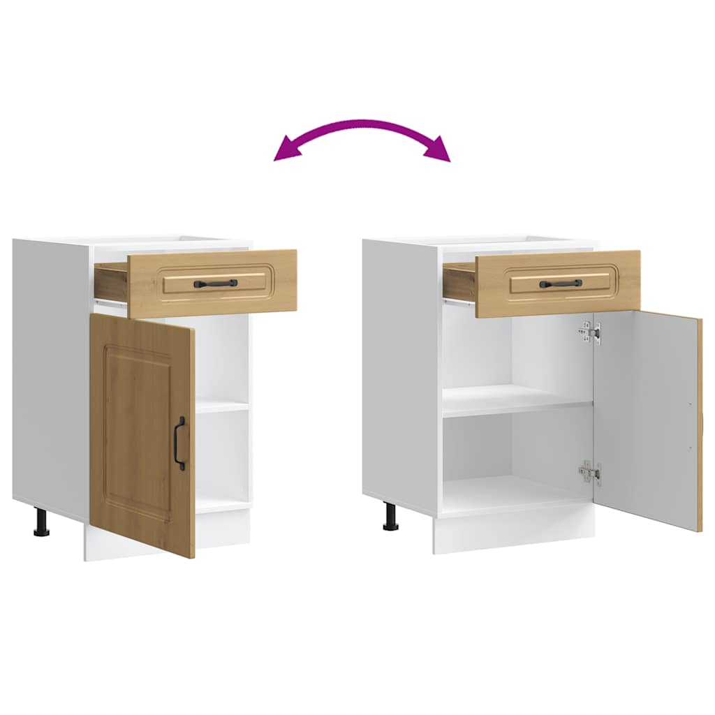 vidaXL ντουλάπι βάσης κουζίνας Kalmar Τεχνίτης Δρυς από Τεχν. Ξύλο