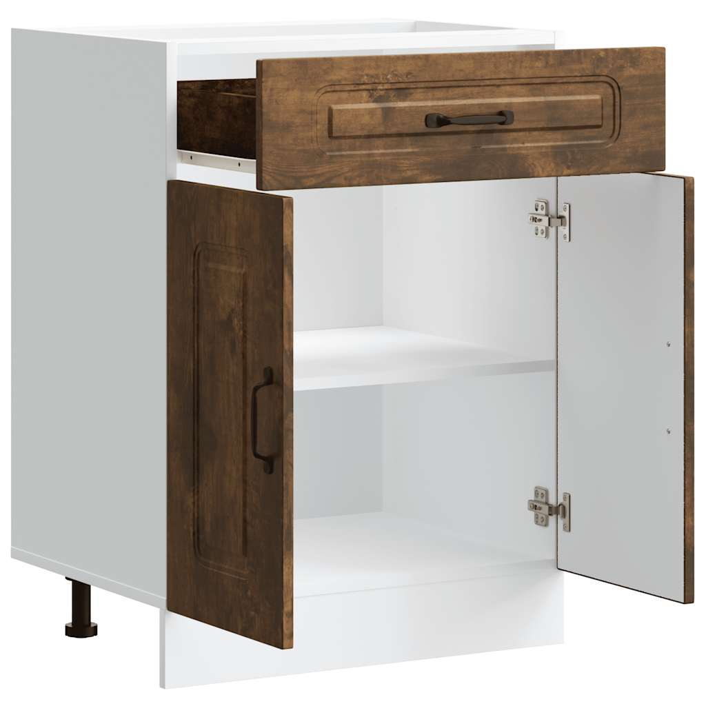 vidaXL ντουλάπι βάσης κουζίνας Kalmar Καπνιστή δρυς Επεξεργασμένο Ξύλο