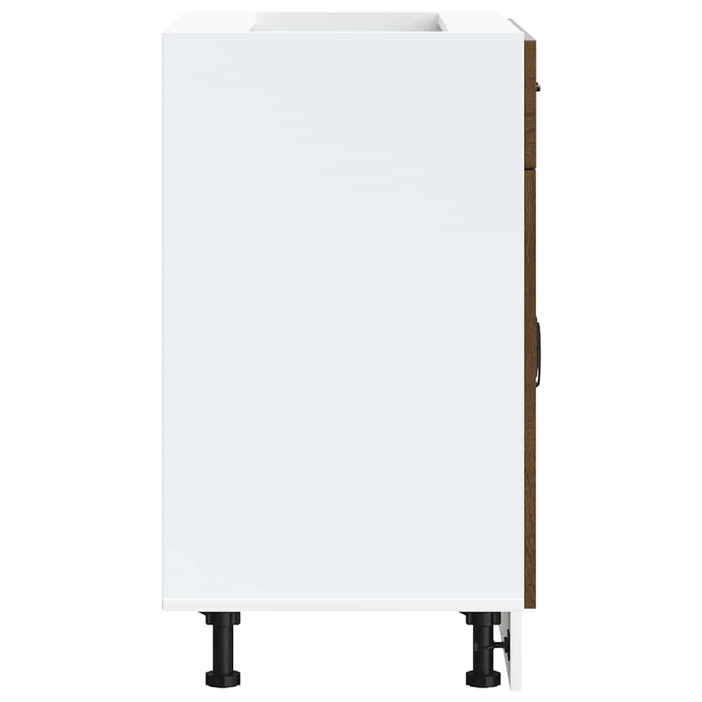 vidaXL ντουλάπι βάσης κουζίνας Kalmar Καφέ δρυς Επεξεργασμένο Ξύλο