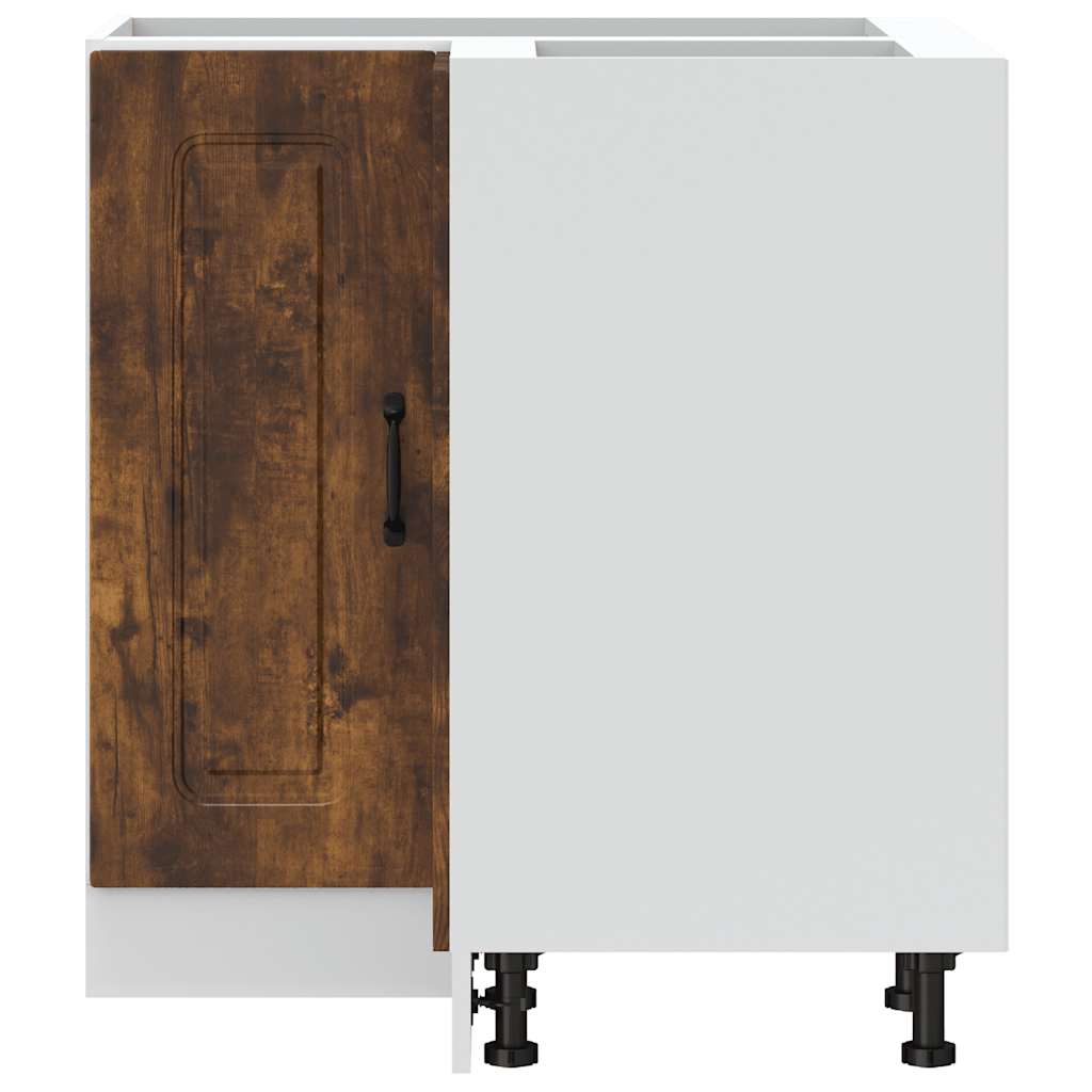 vidaXL Γωνιακό ντουλάπι βάσης κουζίνας Kalmar Καπνιστή Δρυς Επεξ. Ξύλο