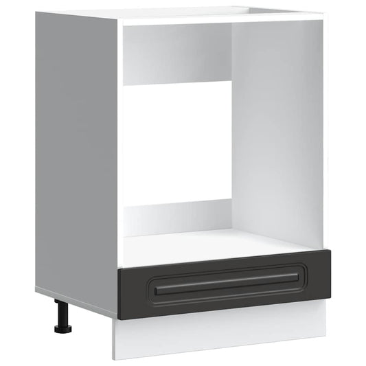 vidaXL Ντουλάπι φούρνου "Kalmar" Μαύρο μηχανουργημένο ξύλο