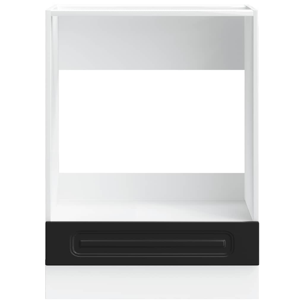 vidaXL Ντουλάπι φούρνου "Kalmar" Μαύρο μηχανουργημένο ξύλο